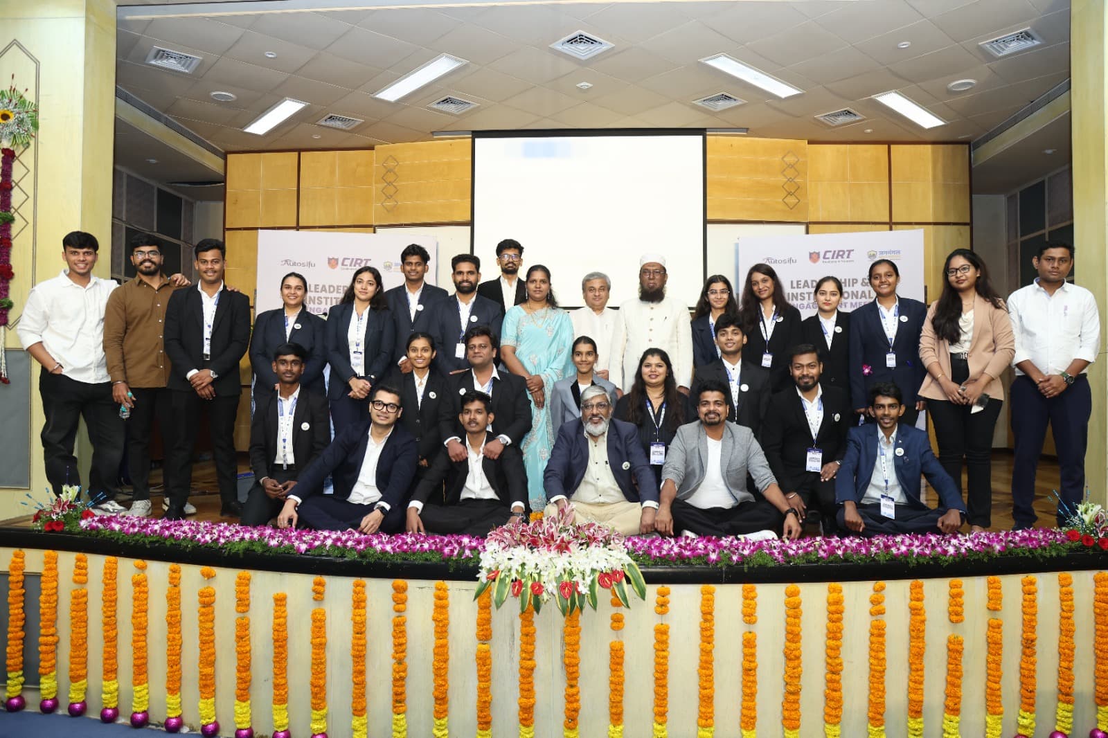 Delegates on stage at the Automotive Cybersecurity Principals Meet at CIRT Pune.